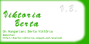 viktoria berta business card